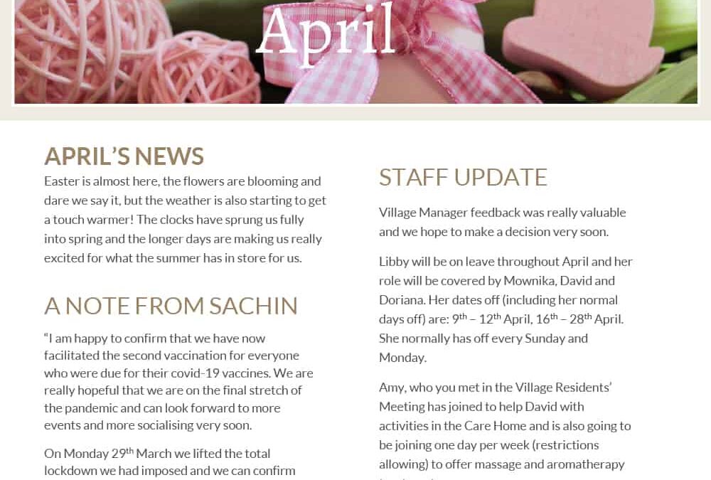 April 2021 Newsletter