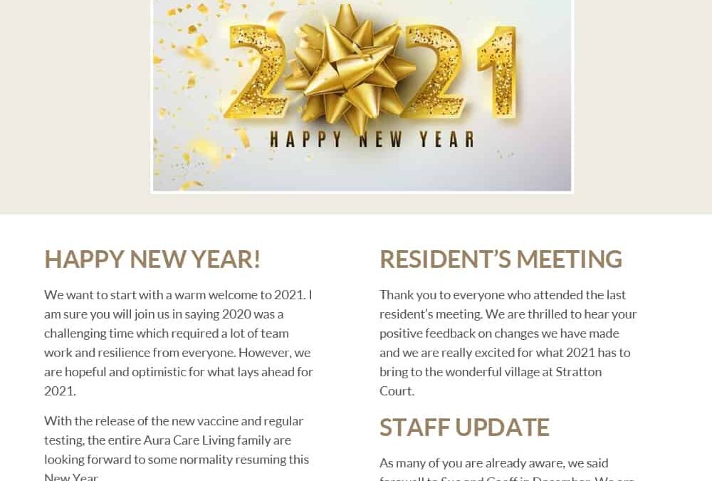 December 2020 Newsletter